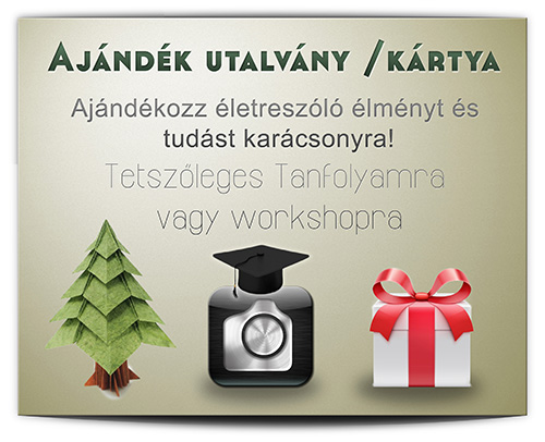 fotó oktatás ajándék kártya
